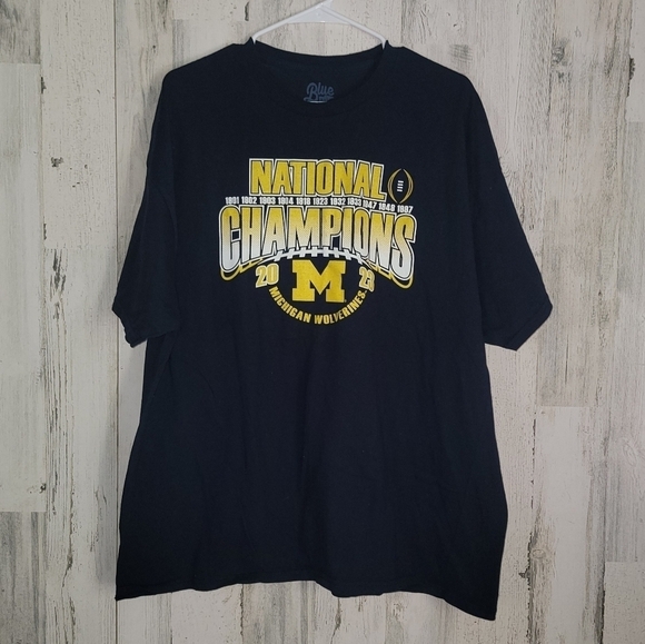 Blue 84 Other - Blue 84 Mens Plus Size Michigan National Champions Tshirt